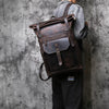 Laptop Rucksack Leder Braun - Laptop Tasche -